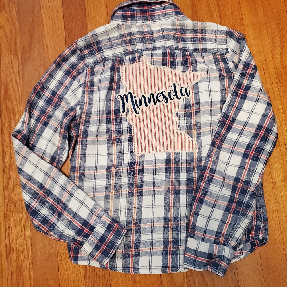 Plaid Boutique Minnesota Upcycled Western Shirt